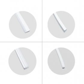 1M/5M/10M/20M Pack of T0815 LED Neon Light Housing Kit with End Caps and Mounting Clips, Flexible Neon Channel Fit for 5mm Wide LED Strip Lights