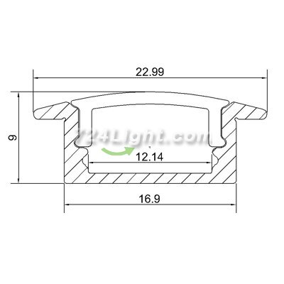 LED Aluminium Super Slim 8mm Extrusion Recessed LED Aluminum Channel 1 meter(39.4inch) LED Profile With Flange