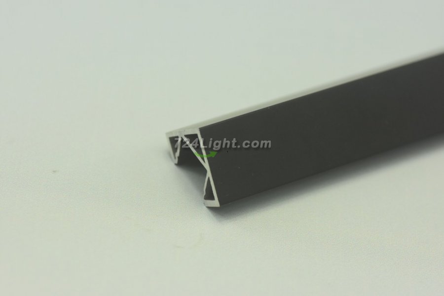 Black LED Aluminium Profile LED Strip Light Aluminium Profile 1M V Flat Type Rail Aluminium