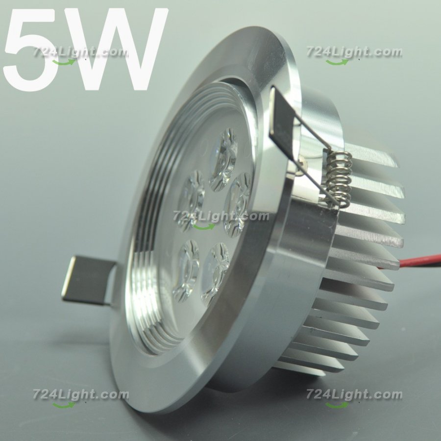 5W CL-HQ-01-5W LED Downlight Cut-out 91mm Diameter 4.3\" Silver Recessed Dimmable/Non-Dimmable Ceiling light