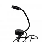 Black Bed LED Lighting Flexible With Switch and 120V AC Plug Suit For Bedside Reading Laptop Local Lighting White