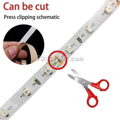 365nm 370nm SMD3528-300 12V 2A 24W UV LED Strip Light Tape for Curing, Currency Validation