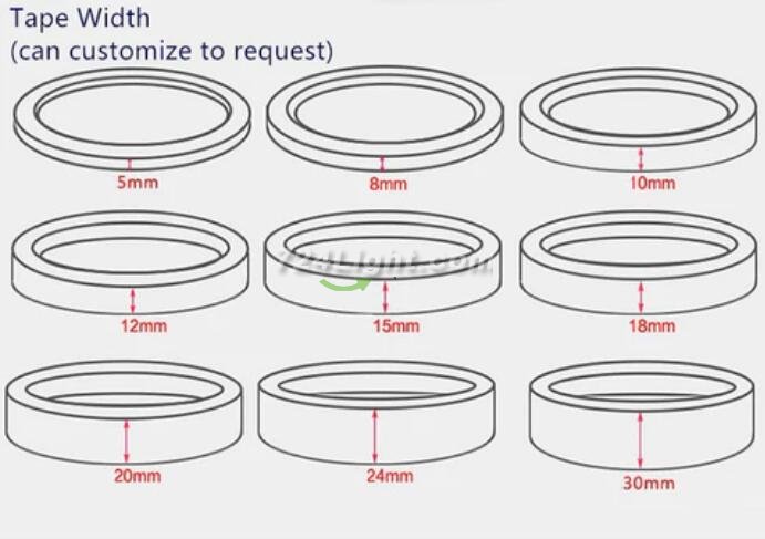 50M Roll 0.2mm Thick 2500g Viscous Force Heat Resisiting Blue Coating Double Sided Tape Adhesive Stronger Stick for LED Strip Lights