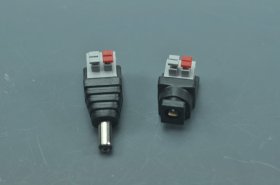 Female Male 2.1mm X 5.5mm DC Power Connector DIY Spring Clamp Quick Fix