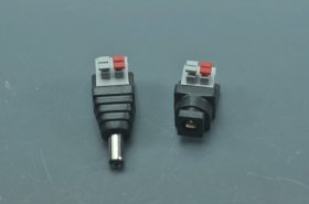Female Male 2.1mm X 5.5mm DC Power Connector DIY Spring Clamp Quick Fix