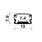 Line light hard light strip light with card slot aluminum shell aluminum slot 1307