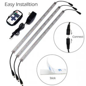 LED Grow Light Strip Kit with Full Spectrum LEDs, 36W IP65 Waterproof Dimmable LED Plant Grow Light Bar for Germination, Growth and Flowering