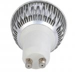 4Pack 3W(3x1W) 120V/220V AC LED Spotlight GU10 Bi-Pin Base LED Light Bulb Aluminum Housing 30° Beam Angle