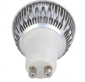 4Pack 3W(3x1W) 120V/220V AC LED Spotlight GU10 Bi-Pin Base LED Light Bulb Aluminum Housing 30° Beam Angle