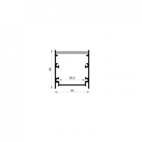 4045 board width 29 acrylic mask bar KTV special profile dazzling black series