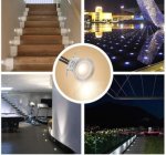 16 Pack Outdoor Recessed LED Deck Lights Kits IP67 Waterproof Inground LED Step Lights Kit for Garden, Yard, Steps, Bath Room and Kitchen