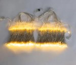 2PCS Pack of Curtain String Lights, 300 LED 9.8ft x 9.8ft 8 Lighting Modes Fairy Lights IP44 Certificated Plug in, Waterproof Lights for Christmas Party Wedding Outdoor Indoor Wall Deco
