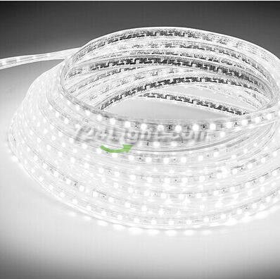 AC 110V 220V SMD5050 High Voltage Flat Strip Light 60 LEDs Per Meter 12mm Width with Wall Outlet Power Plug