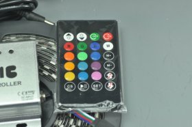 5050 SMD RGB Multicolor 5M 300LED Flexible LED Light Strip Kit With Aluminum Music LED Controller Sound Sensitive Multicolor Changing