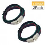 2 Pack (2016 Updated Version) Solderless Jumper Snap Down 4Conductor LED Strip Connectors for 10mm Wide SMD5050 RGB Color Flex LED Strips