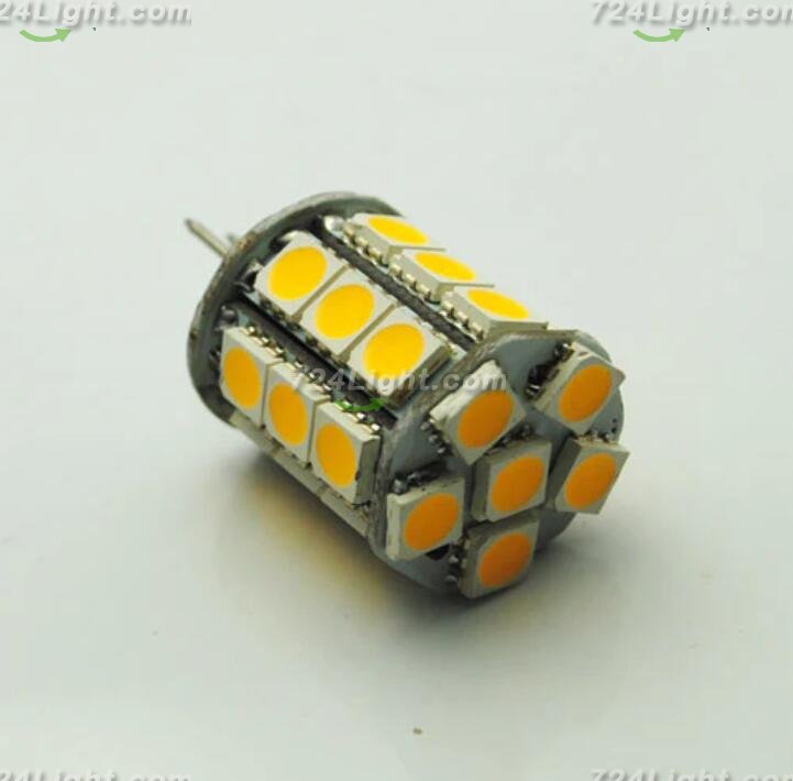 4 Pack 4.5 Watt (50Watt Equivalent) DC12V Tower type G4 Bi-pin base Lamps with 24 pcs Tri-Chip LED SMD5050
