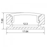 LED Aluminium Profile LED Strip Light Aluminium Profile 1M U Flat Style Rail Aluminium