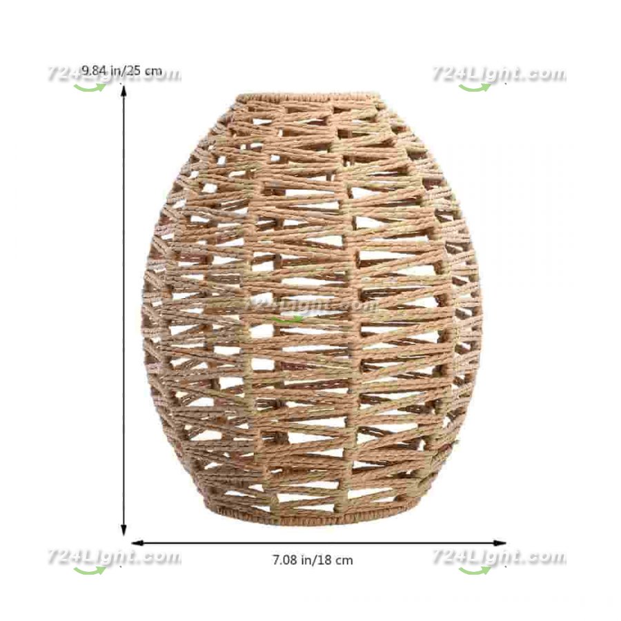 Braided Chandelier Hand-woven Rattan Chandelier Wicker Rattan Lampshade Lamp