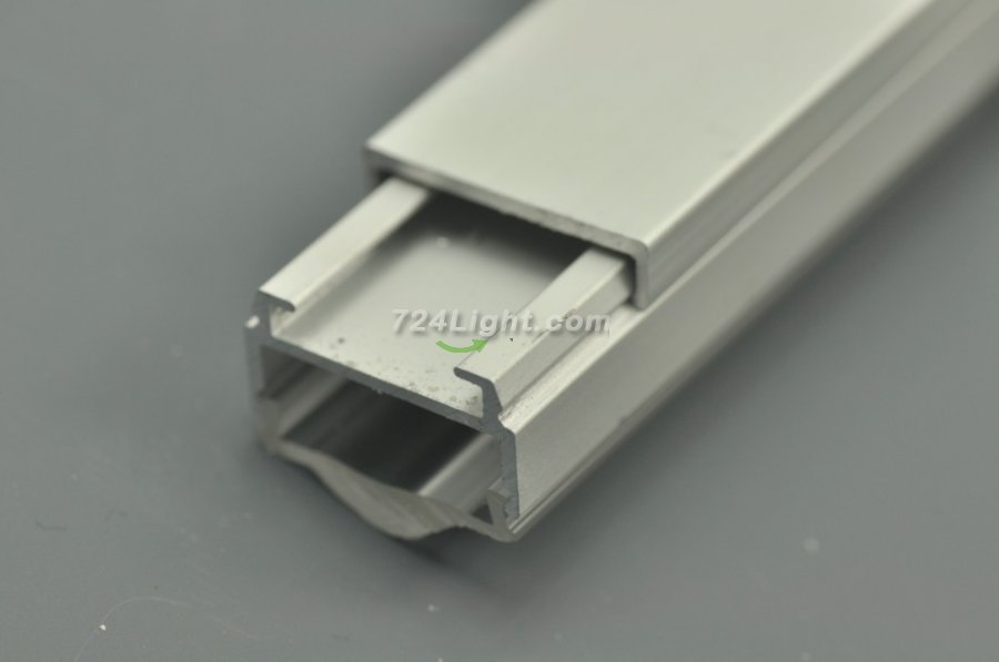 LED aluminum Channel with Clear Lenses Diffuser (WxH):16.9 mm x 6.1mm 1 meter (39.4inch) LED Profile