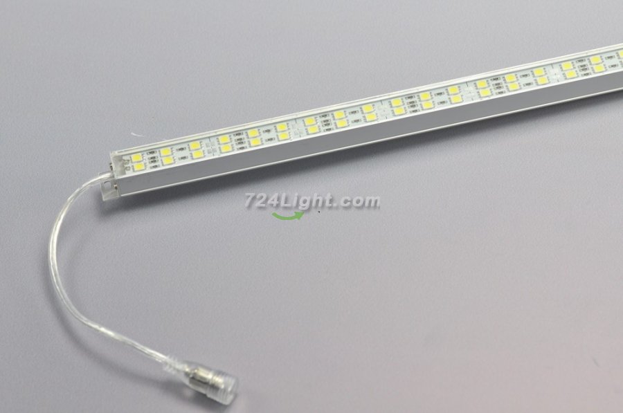 1meter Double Row 12V Waterproof LED Strip Bar 39.3inch 5050 1M Rigid LED Strip 12V With DC connector 144LEDs/M