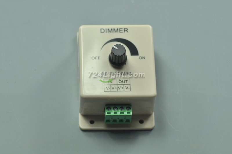LED Dimmer Adjustable Brightness Single Color LED Dimmer 12~24V 8A