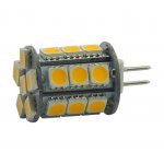 4 Pack 4.5 Watt (50Watt Equivalent) DC12V Tower type G4 Bi-pin base Lamps with 24 pcs Tri-Chip LED SMD5050