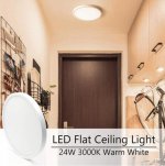 12 Inch 24W Flush Mounting Modern LED Ceiling Lights for Bedroom, Kitchen, Bathroom
