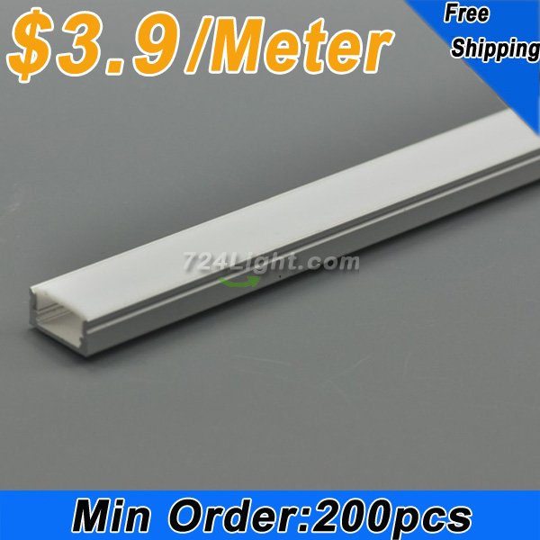 Wholesale LED Aluminium Channel 8mm Recessed U Type LED Aluminum Channel 1 meter(39.4inch) LED Profile Inside Width 12.2mm - Click Image to Close