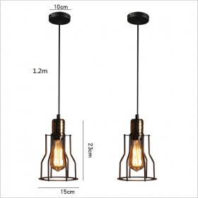 Hanging Lamp Black Iron Chandelier E27 Lights Pendant Lights Customizable Chandelier Pendant Lighting