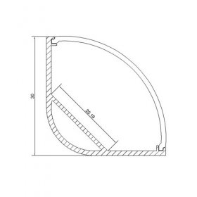 Super Width LED Channel 20.2mm Strip LED Aluminium Extrusion Recessed LED Aluminum Channel 1 meter(39.4inch) LED Profile