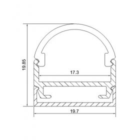 LED Wall ceiling Aluminium Channel 1 meter(39.4inch)