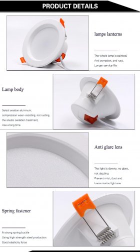 6Pack WiFi Intelligent LED Downlight RGBCW WiFi APP Controlled LED Downlight 3 Inch 5W 120V /220V AC, Dimmable RGBCW 2700-6500K Color Changing, Compatible with Alexa/Google, Ceiling Lights