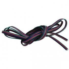 22Guage RGB LED Strip Extension Cable 4pin 4Color Stand Wire Bonded Flat Cable for SMD5050 3528 RGB Color