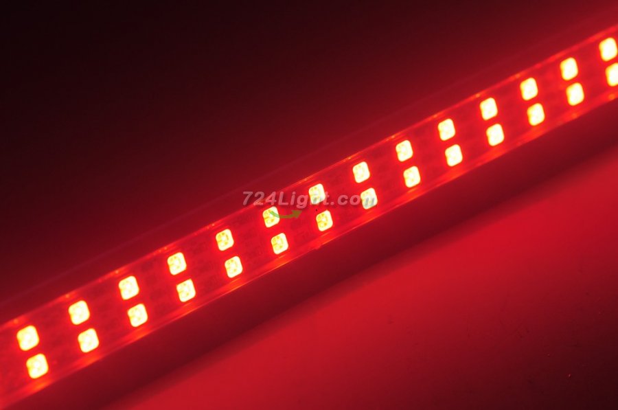 Double Row 0.5Meter 20inch 12V Superbright Waterproof 5050 RGB Color Changing LED Rigid Strip Bar 72LEDs