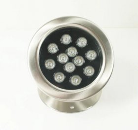 4 Pack 12W LED Under Water Light, Stainless Steel Housing, 168mm in Diameter, Single Color DC24V, IP68 Waterproof Fountain Light