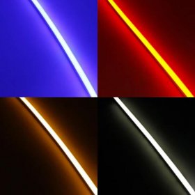 1M/5M/10M/20M Pack of T0817 LED Neon Light Housing Kit with End Caps and Mounting Clips, Flexible Neon Channel Fit for 8mm Wide LED Strip Lights