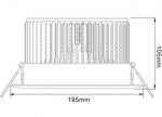 24W LD-DL-CPS-01-24W LED Down Light Cut-out 170mm Diameter 7.7" White Recessed Dimmable/Non-Dimmable LED Down Light