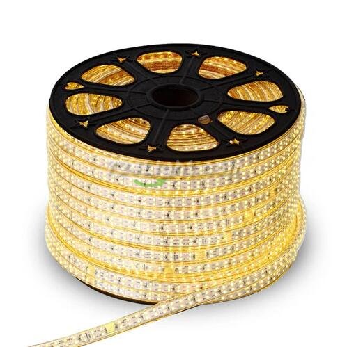 AC 110V 220V SMD2835 High Voltage Flat Strip Light 180 LEDs Per Meter Double Row with the power plug