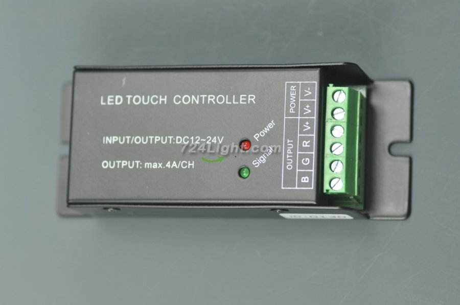 DC12V-24V Output Current 4A/Channel LED Wireless RF 4keys Touch Controller Common Anode LED RGB Controller