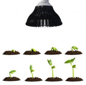12W LED Growing Lamp E27 Base 4 Bands Plant Growing Bulb for Plant Works Best with Seeds through Flowering, Indoor Garden Greenhouse, Hydroponics and Aquatic Systems
