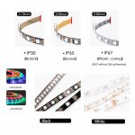 WS2812B SYMPHONY LED LIGHT STRIP 5V 60LIGHTS FULL COLOR LIGHT BAR 5050 LIGHT BEADS BUILT-IN IC COLORFUL SINGLE POINT SINGLE CONTROL FIEXIBLE LIGHT BAR