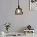 Black cage metal plug pendant light, industrial with on/off switch, for living room, bedroom and farmhouse