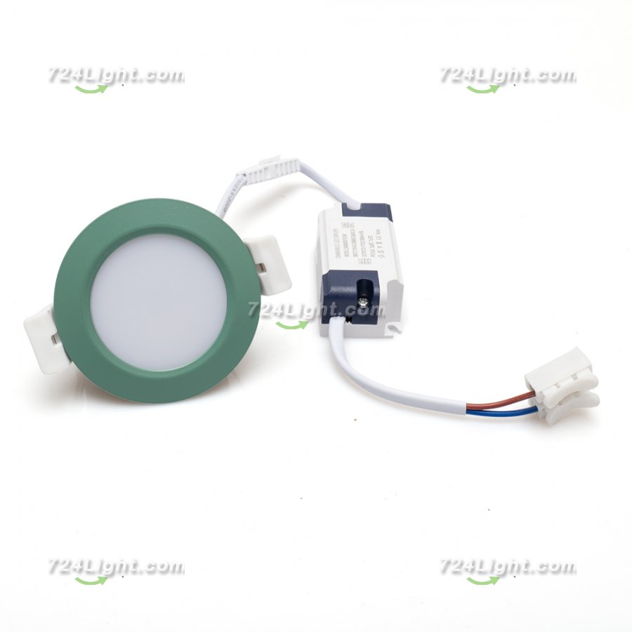 5W LED RECESSED LIGHTING DIMMABLE GREEN DOWNLIGHT, CRI80, LED CEILING LIGHT WITH LED DRIVER