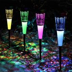 Solar Garden Lights, Waterproof Multi-Colored Solar Landscape Lights for Yard, Patio, Walkway, Garden Decor(2 Pack)