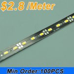 Wholesale Black 39.3inch 5630 Rigid LED Strips 72LED 1M 12V DC Aluminium Rigid Strip Light For Cabinet/Wardrobe/Celling