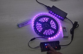 Black Steel LED 8 Key RGB Controller with RF Remote for RGB Strip Light 4A/Channel