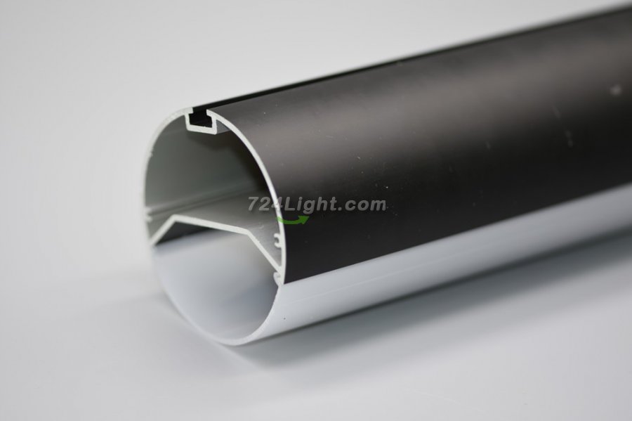 Black 2.5" Newest Suspended Tube Light LED Profile Diameter 63mm 1meter Tube lighting Profile