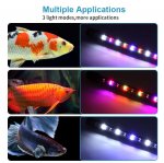 Aquarium LED Light Waterproof Fish Tank Light with Switching Colors Fish Tank Background Light Multi-Colored Tube Light for Decoration