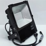 DMX512 RGB LED Flood Light 100W AC110-220V Outdoor IP66 LED WallWasher BLACK Aluminum Case Tempering Glass Cover High Lumen Security Light,Tunnel Spotlight Garden Landscape Lawn Lamp