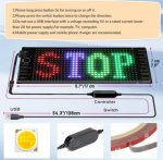 Model 1632 Flexible USB 5V Car LED Sign Bluetooth App Control Display Screen Text Pattern Animation LED sign display for Car Windows, Shop, Bar and Entrance Sign